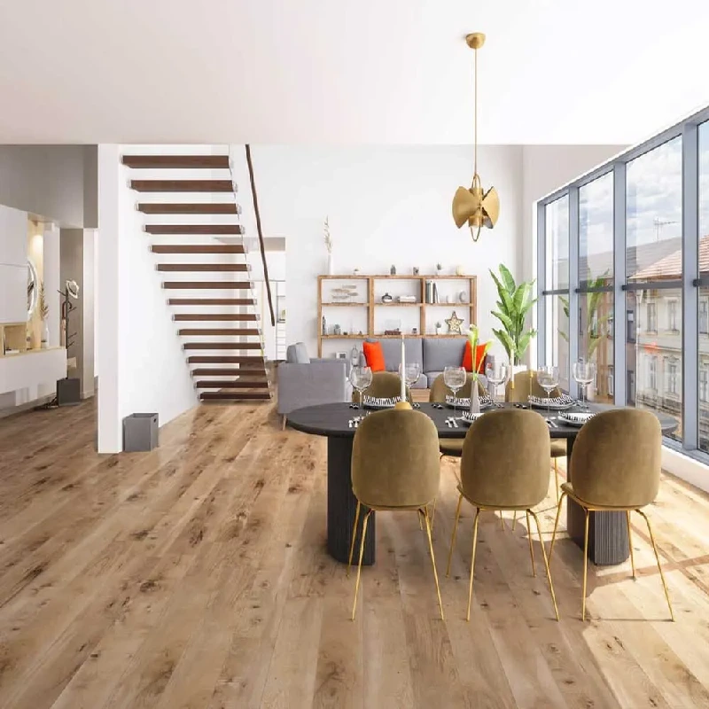 Luxury vinyl tile flooring with a stone or slate tile pattern